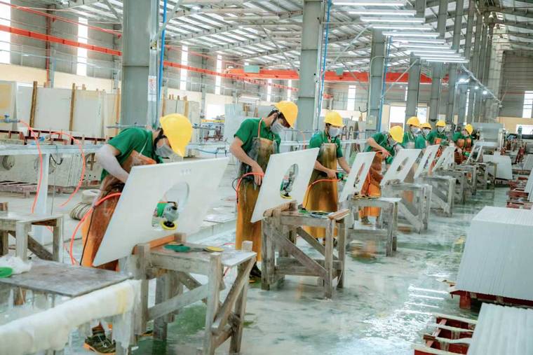 Mài lòng bồn — quy trình sản xuất Lei Xin